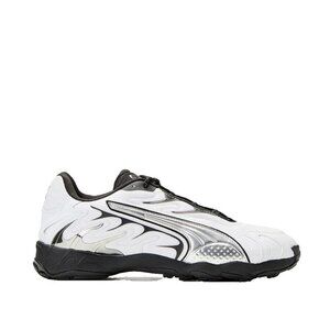 Puma Inhale Smile Men’s Shoes White Silver Black Size 10 Athletic Sneakers NIB